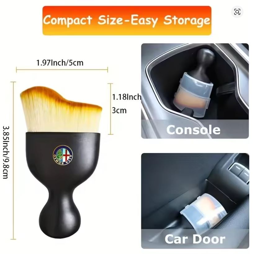 Interni auto Polvere Spazzare Spazzola Morbida Strumento di Lavaggio Auto Per Alfa Romeo Giulia Stelvio Giulietta Spider GT 4C 8C Mito Brera