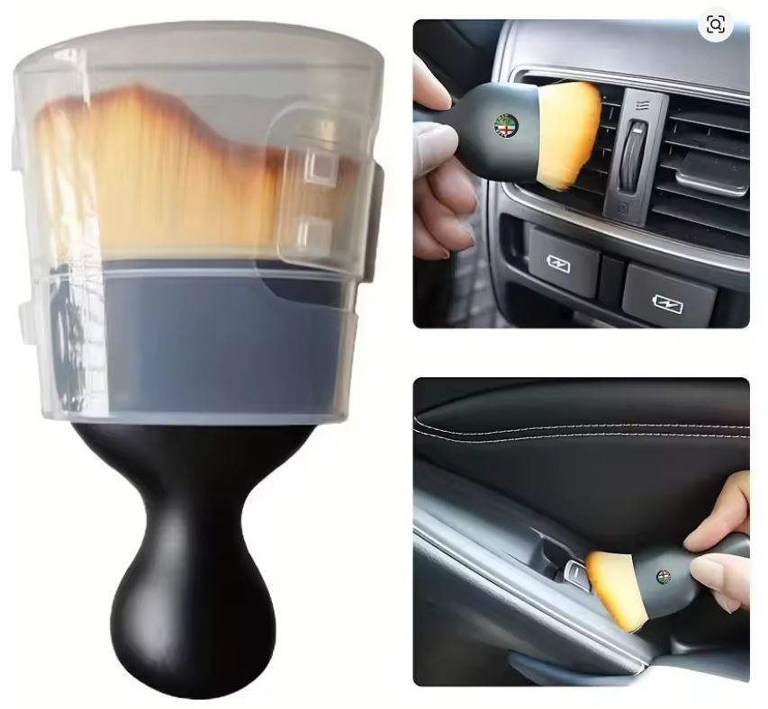 Interni auto Polvere Spazzare Spazzola Morbida Strumento di Lavaggio Auto Per Alfa Romeo Giulia Stelvio Giulietta Spider GT 4C 8C Mito Brera